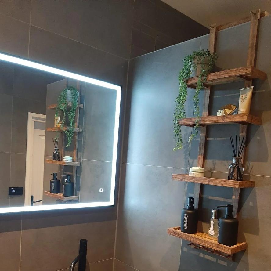 Houten doucherek op te hangen zonder boren