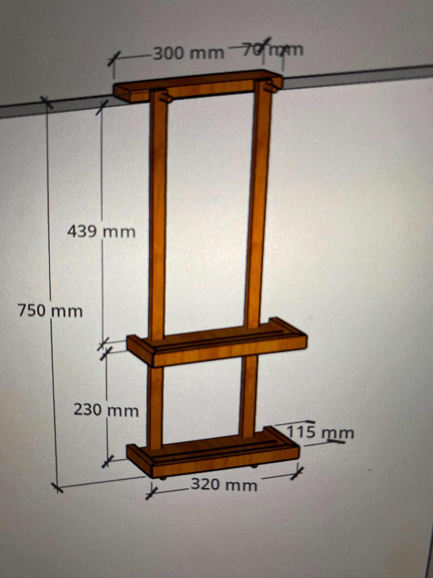 Estante de ducha de madera sin taladrar