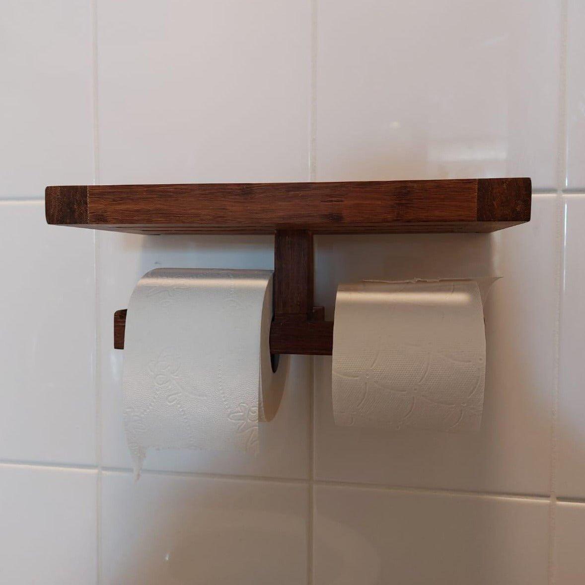 houten toiletrolhouder 2 rollen