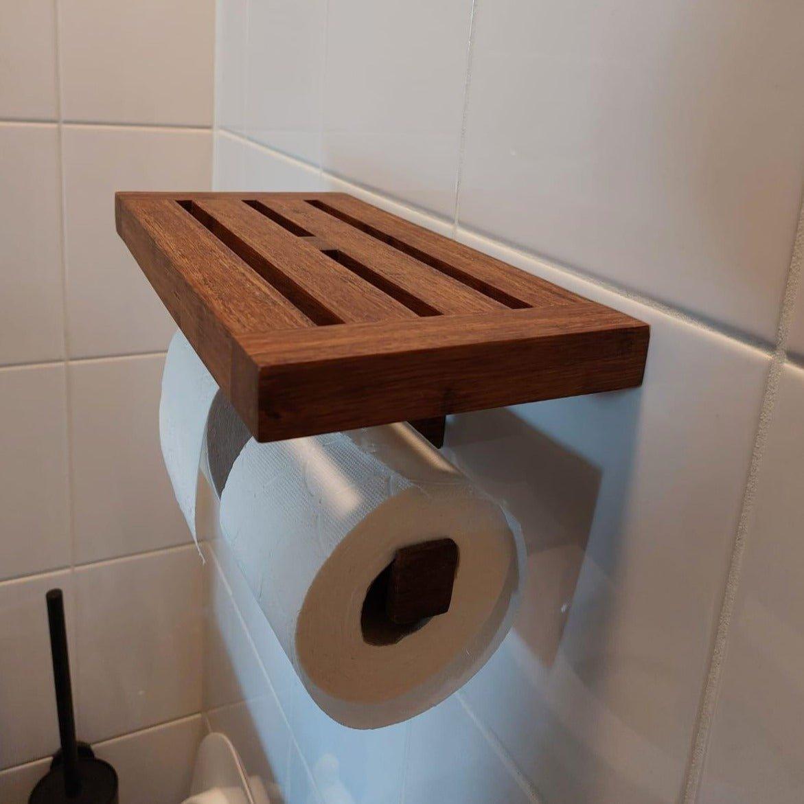 houten toiletrolhouder bamboe